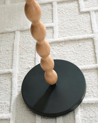 Corinwell - Wood Floor Lamp - Brown / Black