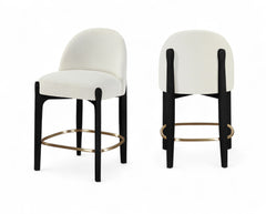 Torino - Counter Stool With Brushed Black Base