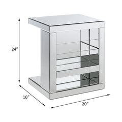 Dominic - 24" Accent Table - Mirrored