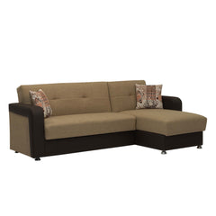 Ottomanson Harmony - Upholstered Convertible Sectional With Storage - Two Tone