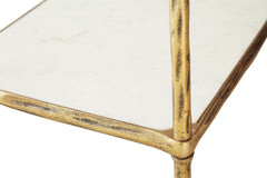 Plattfield - Bar Cart - Antique Gold Finish
