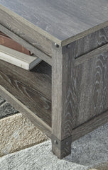 Freedan - Rect Lift Top Cocktail Table - Grayish Brown