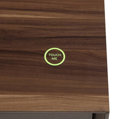 Raceloma - TV Stand - Walnut & Chrome