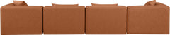 Cube - Modular 4 Piece Sofa - Cognac