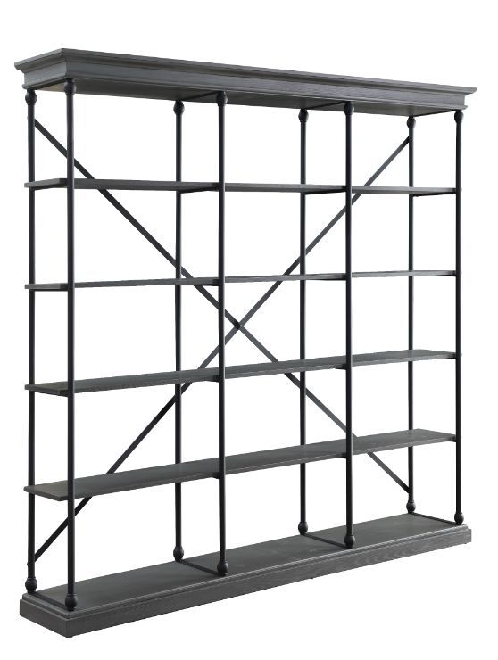 Rukia - 84" Bookshelf - Gray & Black
