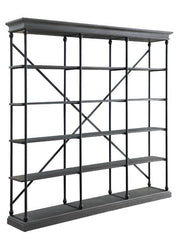 Rukia - 84" Bookshelf - Gray & Black