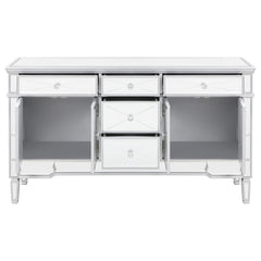 Duchess - 5-Drawer Mirrored Storage Accent Cabinet - Silver