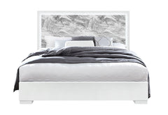 Naomi - 5 Piece King Bedroom Set - Silver