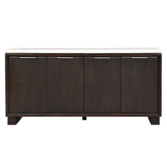 Edwyn - Server With Marble Top - Natural Marble Top & Espresso Finish
