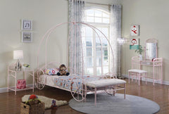 Massi Pink Twin Canopy Bed - MyWaynesHome #
