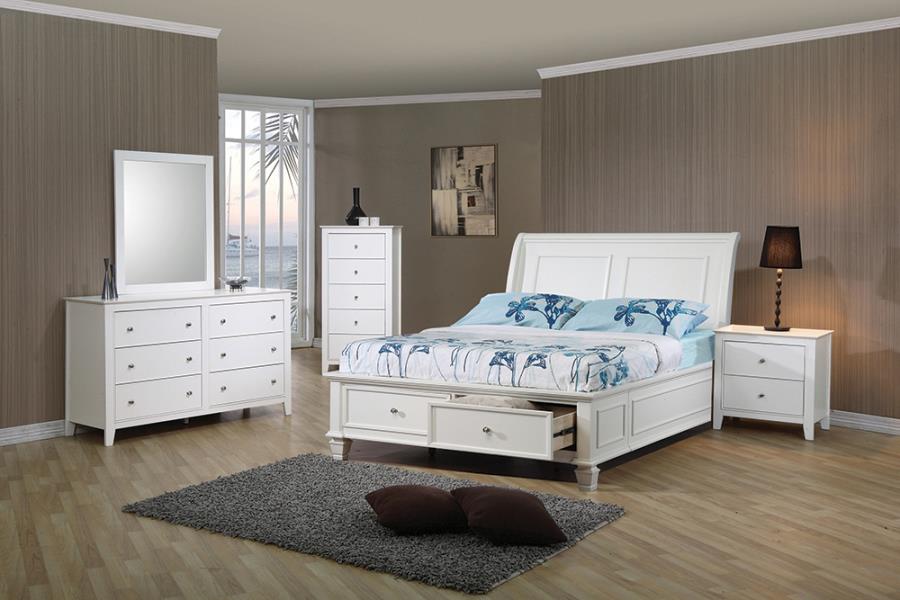 Selena Ivory Full Bed 4 Pc Set - MyWaynesHome #