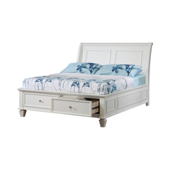 Selena Ivory Full Storage Bed - MyWaynesHome #