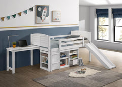 Millie White Twin Workstation Loft Bed - MyWaynesHome #