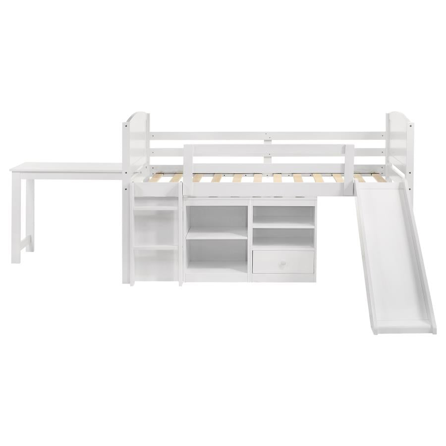 Millie White Twin Workstation Loft Bed - MyWaynesHome #