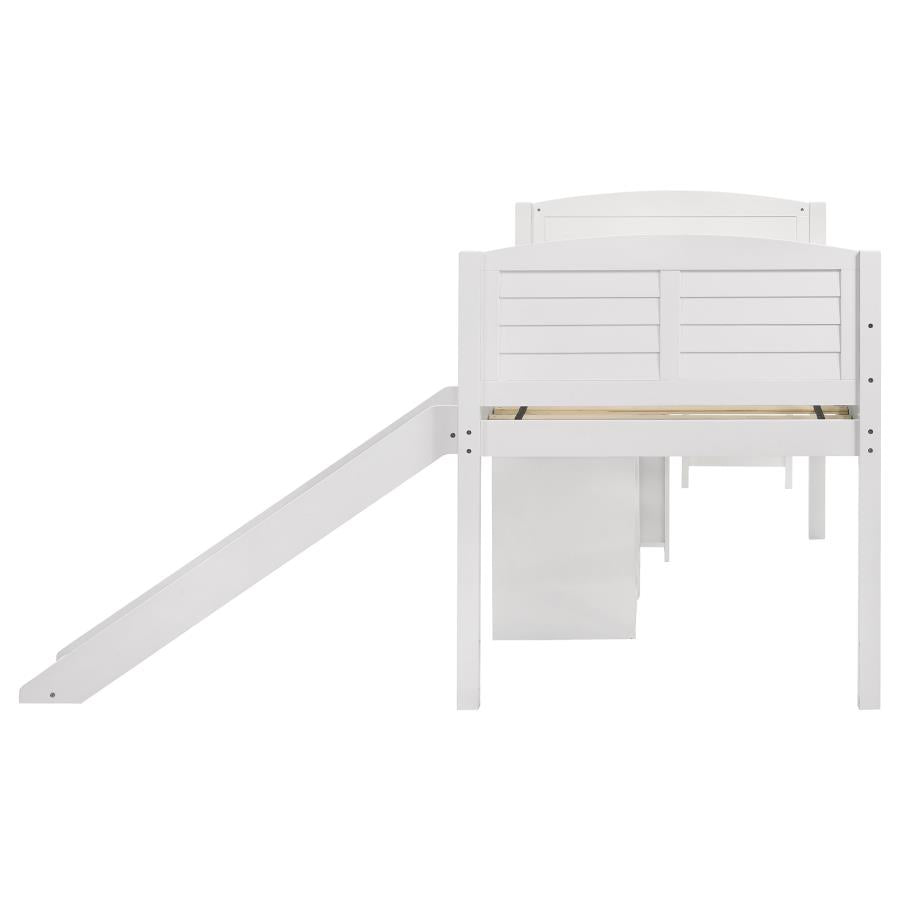 Millie White Twin Workstation Loft Bed - MyWaynesHome #