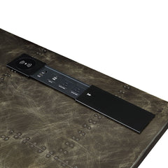 Brancaster - Executive Writing Desk With USB - Bronze Aluminum