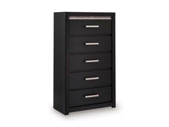 Shoralli - Five Drawer Chest - Black