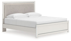 Zuraleus - Upholstered Panel Platform Bed With Roll Slats