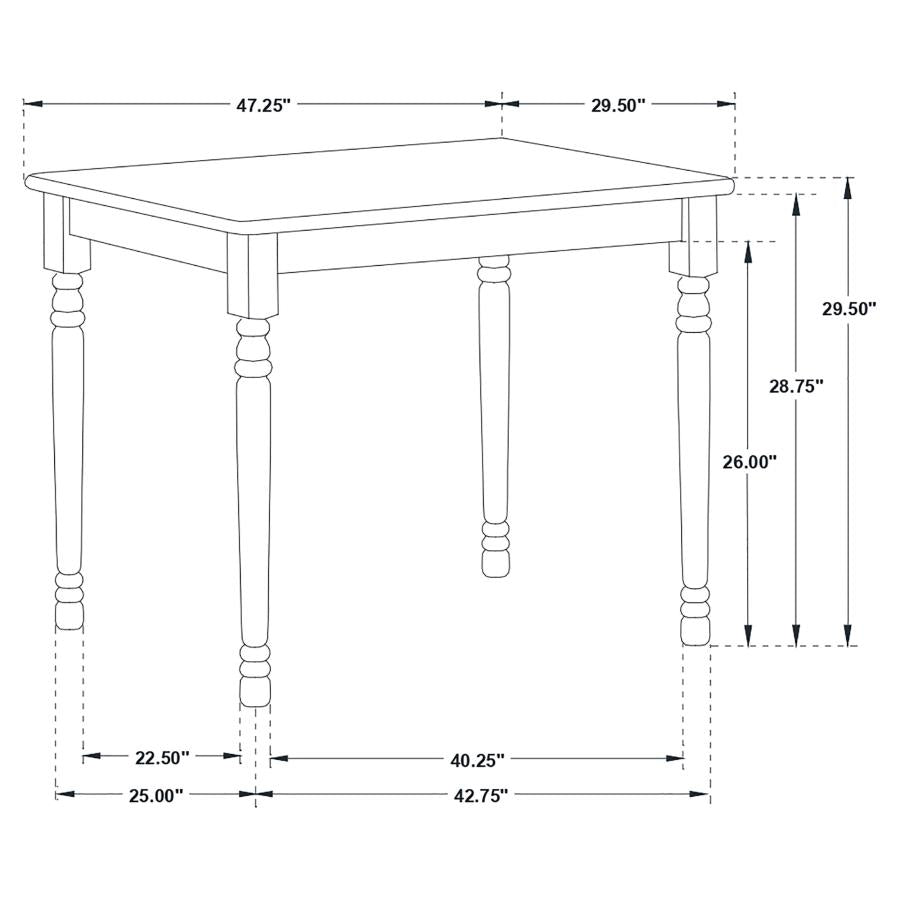 Taffee White Dining Table - MyWaynesHome #