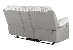 U6028 - 3 Piece Living Room Set (Reclining Sofa / Console Reclining Loveseat / Glider Recliner) - Gray