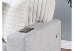 U0204 - Reversible Pull Out Sofa Bed - Light Gray / White