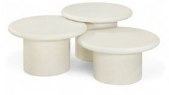 Emara - 3 Piece Concrete And Fiberglass Indoor / Outdoor Coffee Table