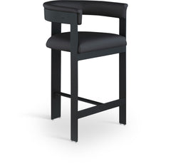 Romeo - Faux Leather Counter Stool With Black Base (Set of 2)