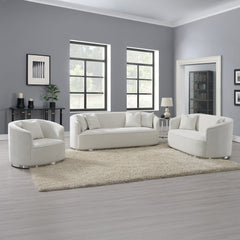 Odette - Loveseat With 2 Pillows - Beige Chenille