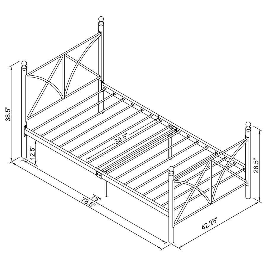 Hart Black Twin Bed - MyWaynesHome #