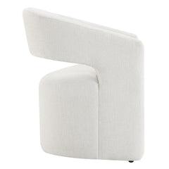 Libni - Arm Chair With Casters - Cream Linen