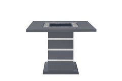 Monaco - 9 Piece Dining Room Set (Bar Table And 8 Bar Stools) - Dark Gray