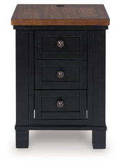 Wildenauer - Chair Side End Table - Brown / Black