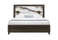 Harmony - Queen Bed With LED - Dark Brown