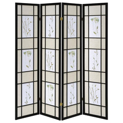 Catabella Black 4 Panel Room Divider - MyWaynesHome #