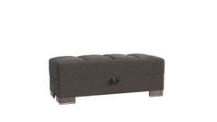 Ottomanson Armada X - Upholstered Convertible Wood Trimmed Ottoman With Storage - Gray Chenille