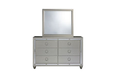 Riley - 5 Piece King Bedroom Set - Silver