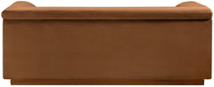 Cascade - Velvet Loveseat - Saddle
