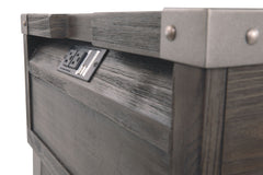 Todoe - Rectangular End Table - Dark Gray