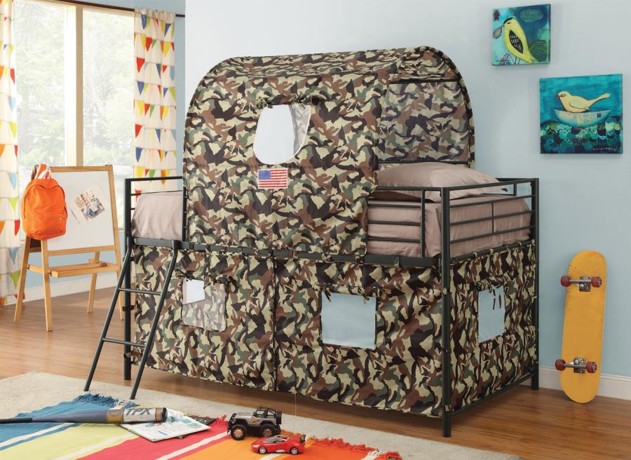 Camouflage Green Twin Workstation Loft Bed - MyWaynesHome #