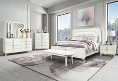 Lyra - Queen Bed With LED - Beige