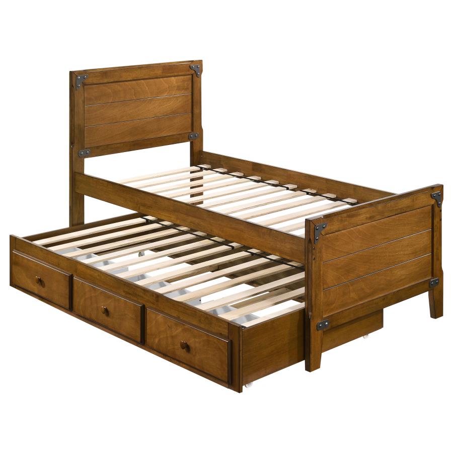 Granger Brown Twin Bed W/ Trundle - MyWaynesHome #