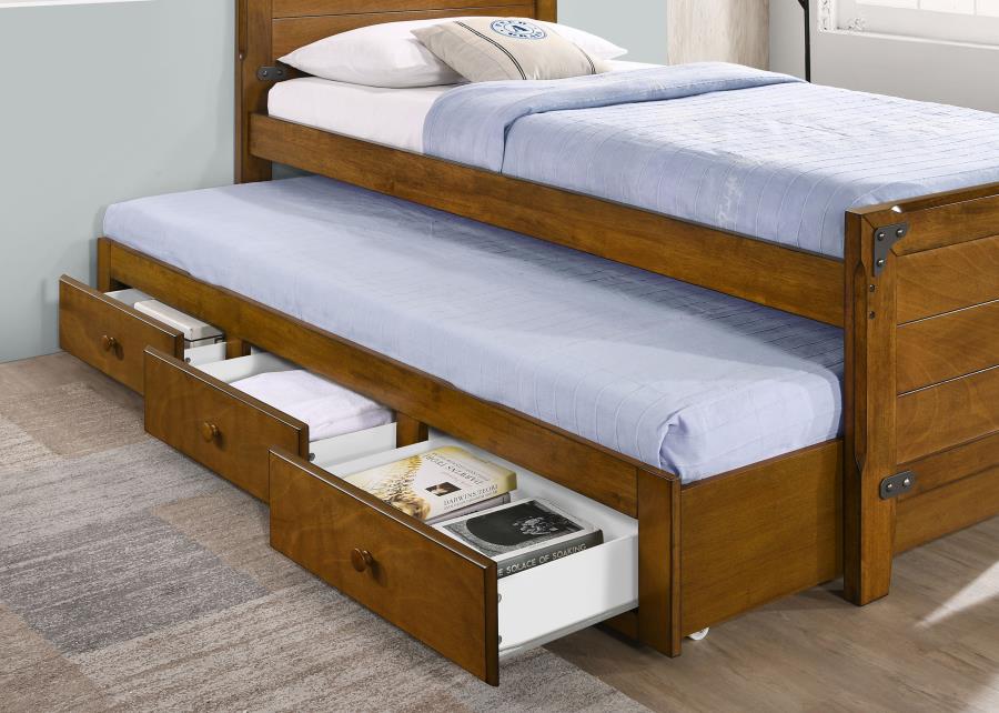 Granger Brown Twin Bed W/ Trundle - MyWaynesHome #