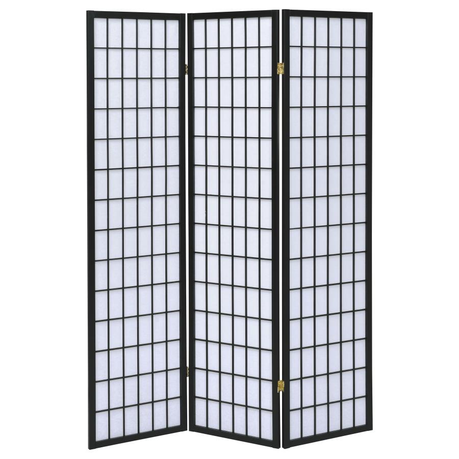 Carrie Black 3 Panel Room Divider - MyWaynesHome #