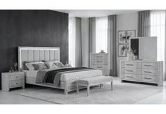 Elsie - 5 Piece Queen Bedroom Set - Light Grey