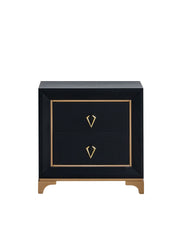Kramer - Nightstand - Black / Gold