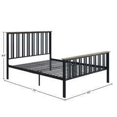 Zudora - Full Bed - Antique Oak & Black