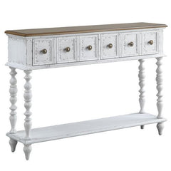 Bence - Console Table - Dark Charcoal & Antique White
