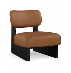 Vetra - Vegan Leather Upholstered Accent Chair With Black Base