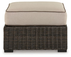 Coastline Bay - Ottoman With Cushion - Brown
