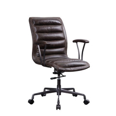 Zooey - Office Chair - Distress Chocolate Top Grain Leather